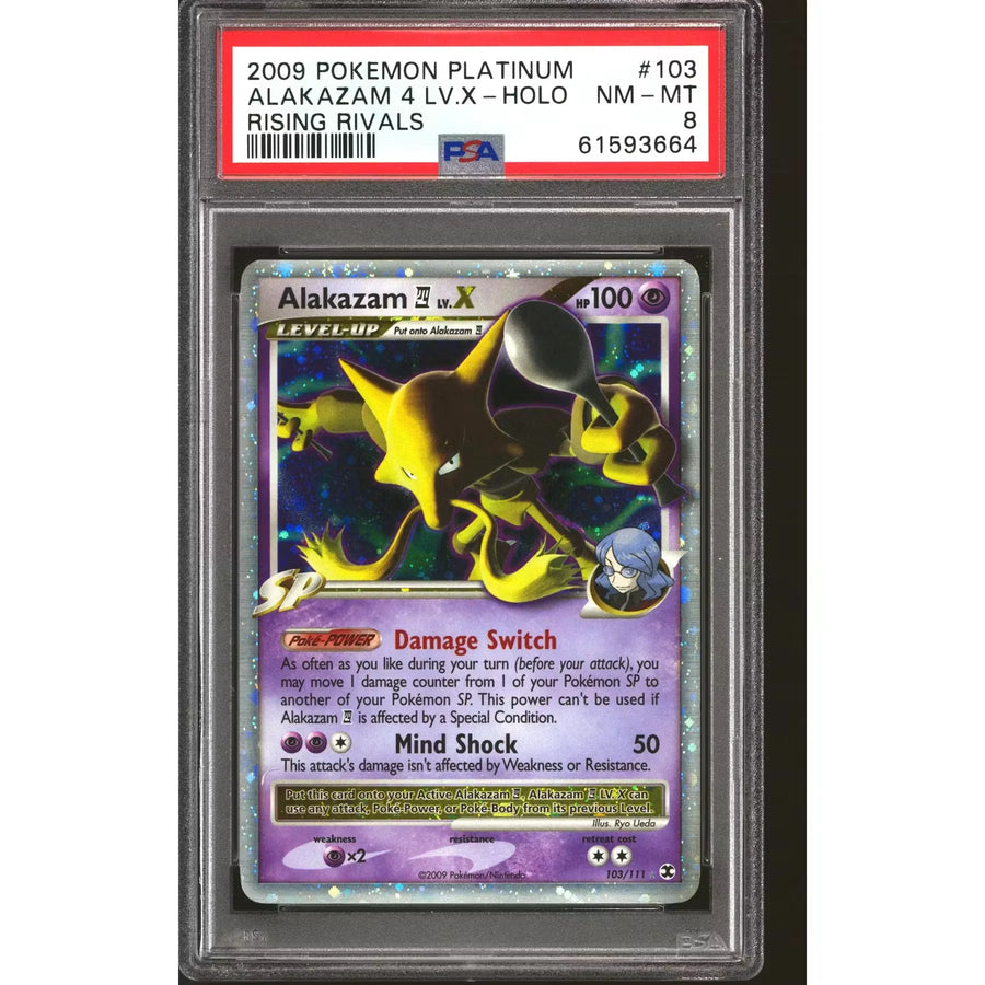 Alakazam 4 Lv.X 103/111 Pokémon Card | PSA 8 Graded