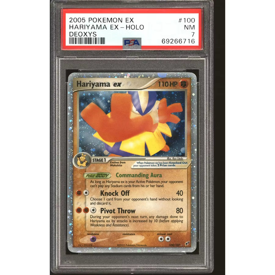 Hariyama ex 100/107 Pokemon Card | EX Deoxys PSA 7