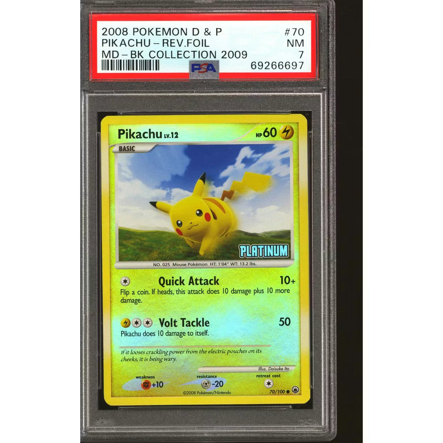 Pokemon Pikachu Burger King Platinum Promo | Reverse Holo PSA 7