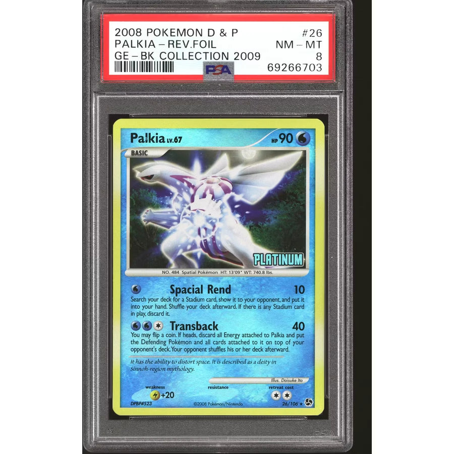 Pokemon Palkia Reverse Holo Foil Card | Burger King Platinum Promo PSA 8