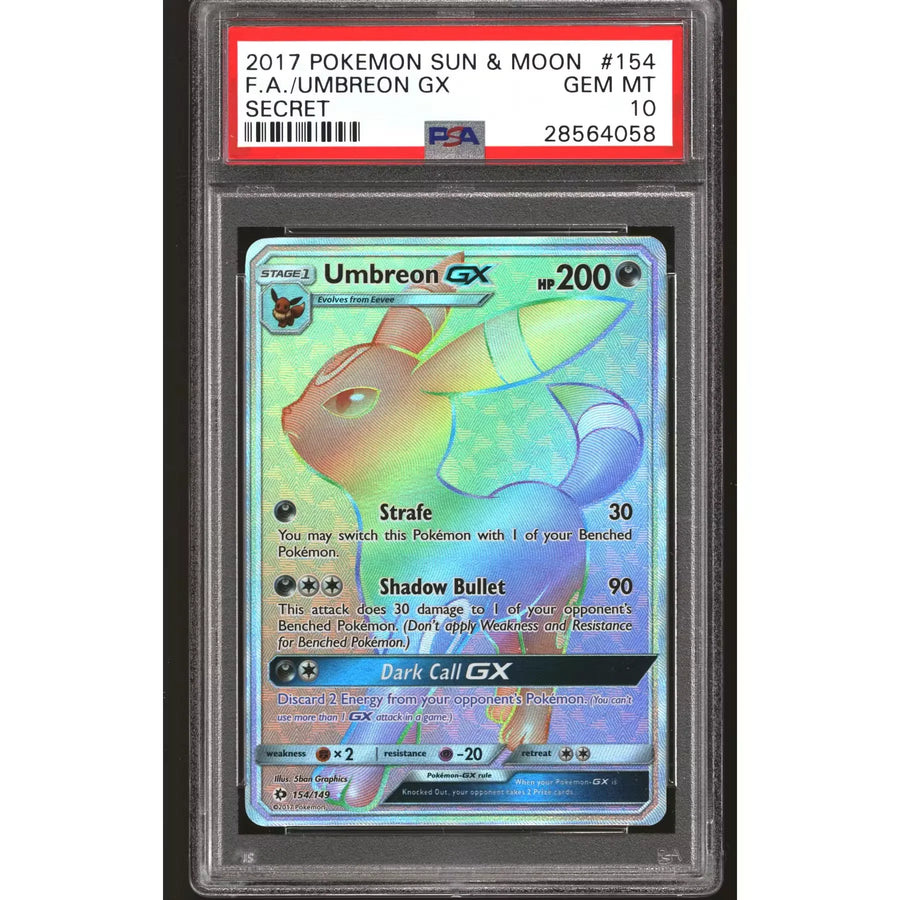 Umbreon GX 154/149 PSA 10 Gem Mint | Pokemon Sun & Moon Base