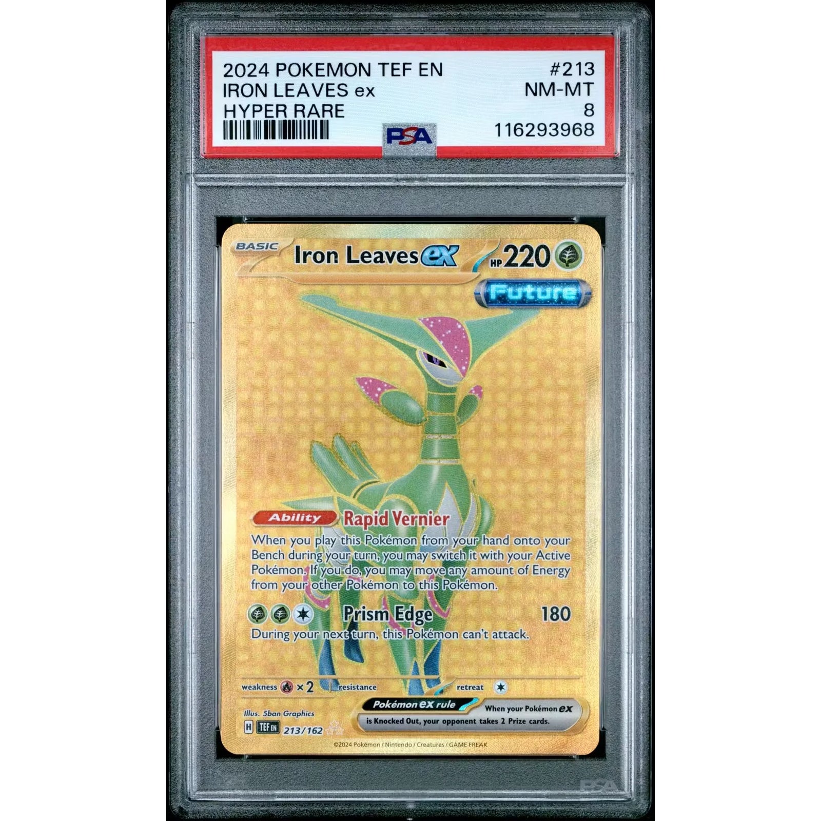 Iron Leaves ex PSA 8 | Pokemon Temporal Forces 213/162