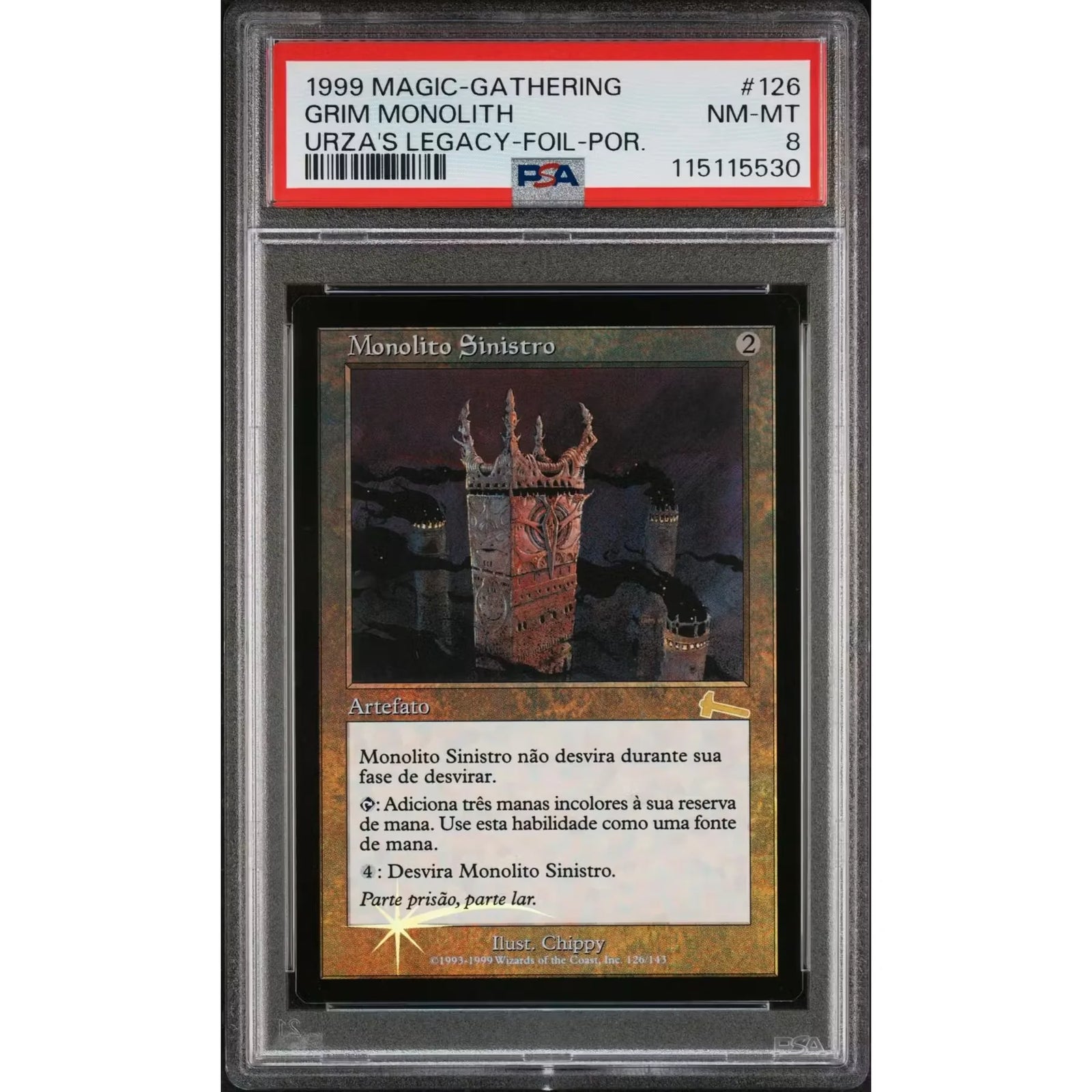 Grim Monolith Portuguese Foil | Urza's Legacy PSA 8