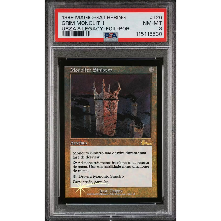 Grim Monolith Portuguese Foil | Urza's Legacy PSA 8