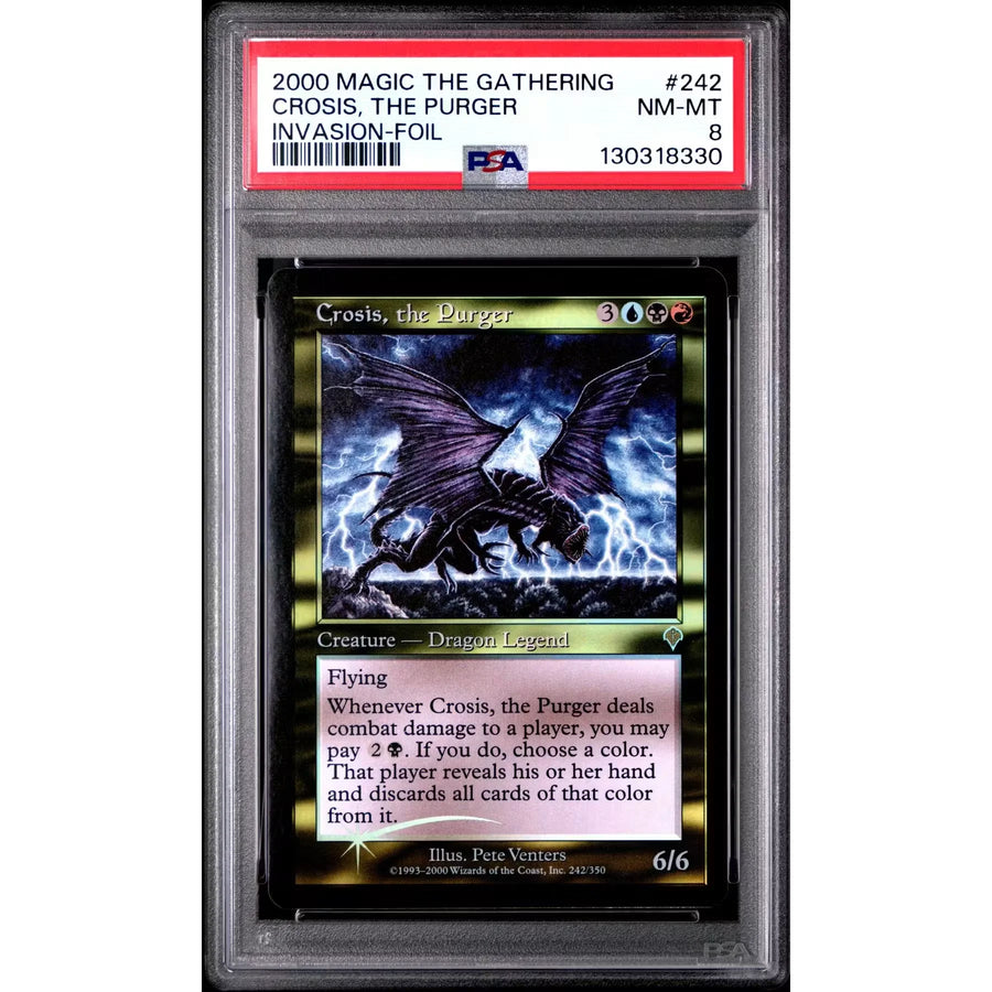 Crosis, the Purger Foil Magic Card | Invasion PSA 8
