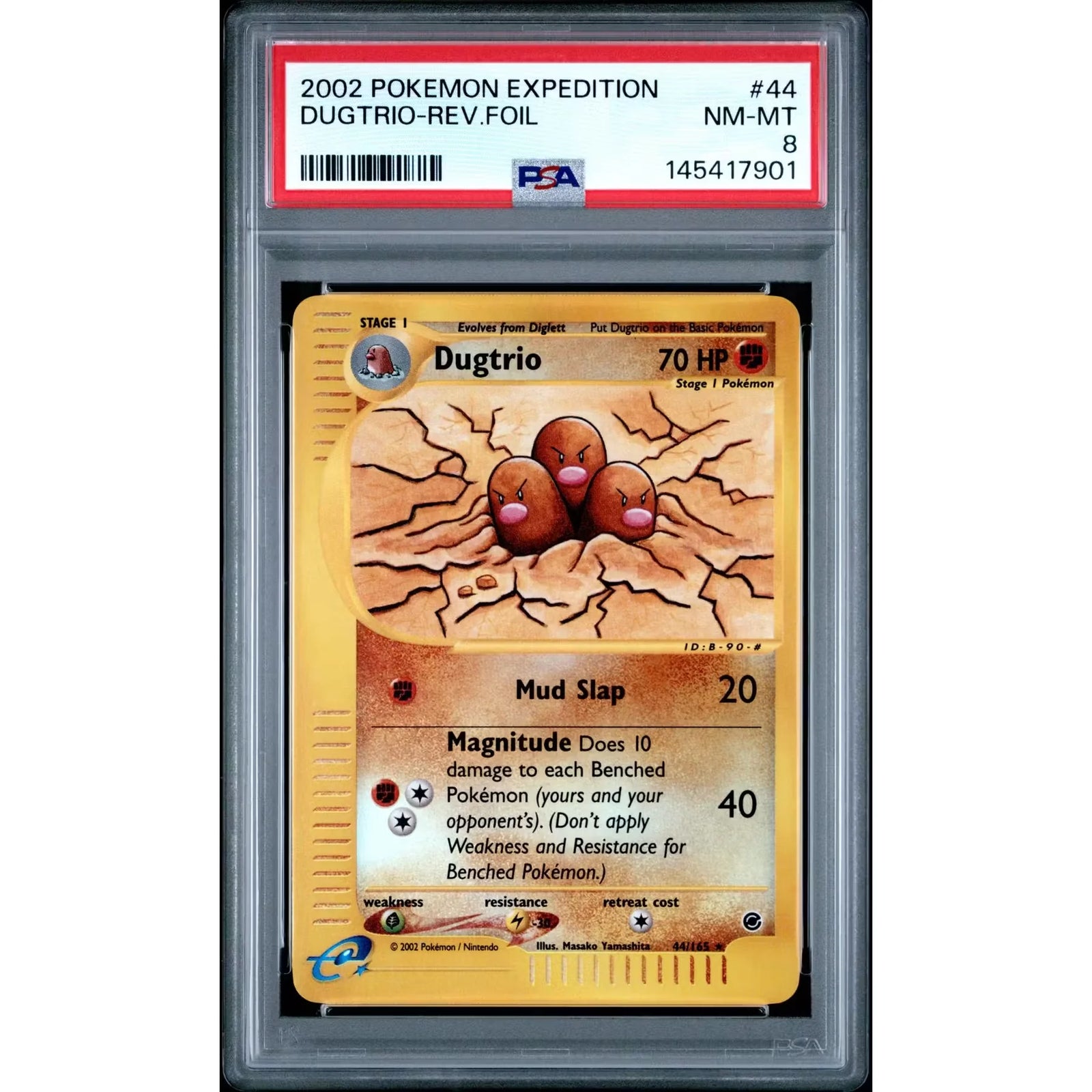 Pokemon Expedition Reverse Holo Dugtrio 44/165 | PSA 8