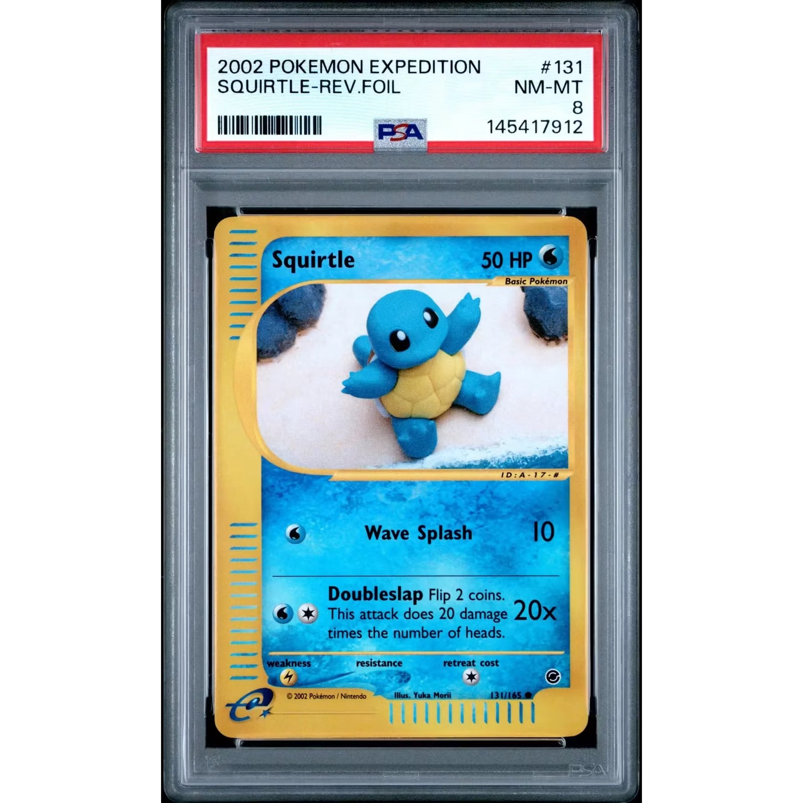 Pokemon Expedition Reverse Holo Squirtle 131/165 | PSA 8