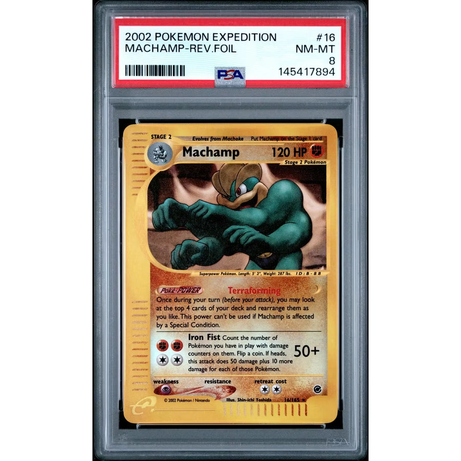 Pokemon Expedition Reverse Holo Machamp 16/165 | PSA 8
