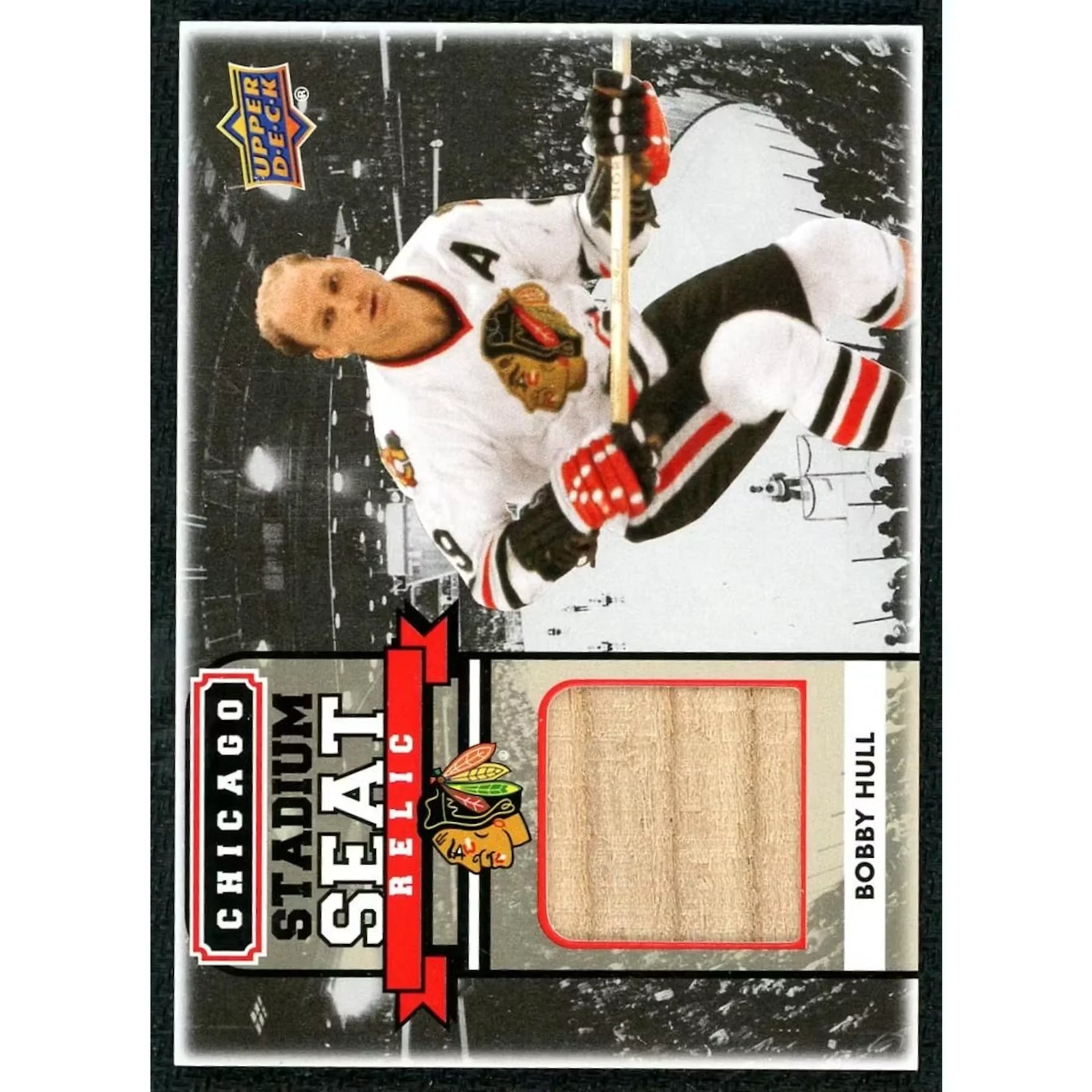 Bobby Hull Signed Seat Relic Card | 2025-26 Upper Deck Blackhawks Centennial/49