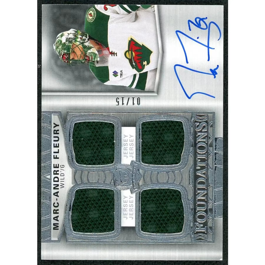 Marc-Andre Fleury Signed 2024-25 Upper Deck The Cup Card | Foundations Patch Auto/15