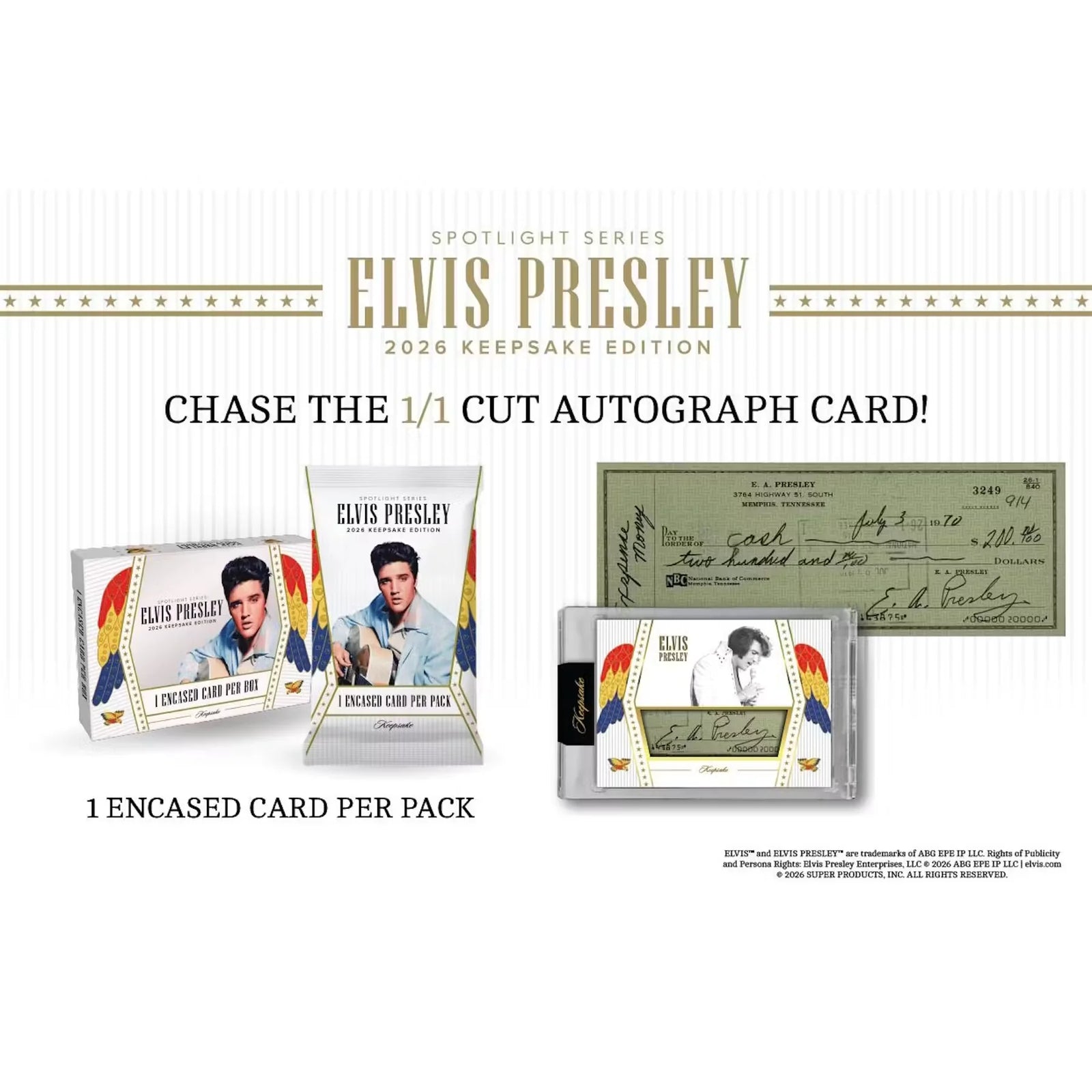 2026 Keepsake Elvis Presley Spotlight Series Hobby 20-Box Case | Presell
