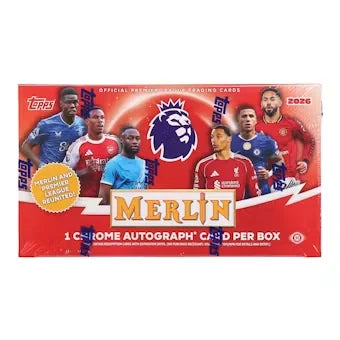 2025-26 Topps Merlin Premier League Hobby Box | Soccer Cards (Ships Sealed Only)