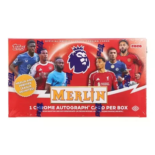 2025-26 Topps Merlin Premier League Hobby Box | Soccer Cards (Ships Sealed Only)