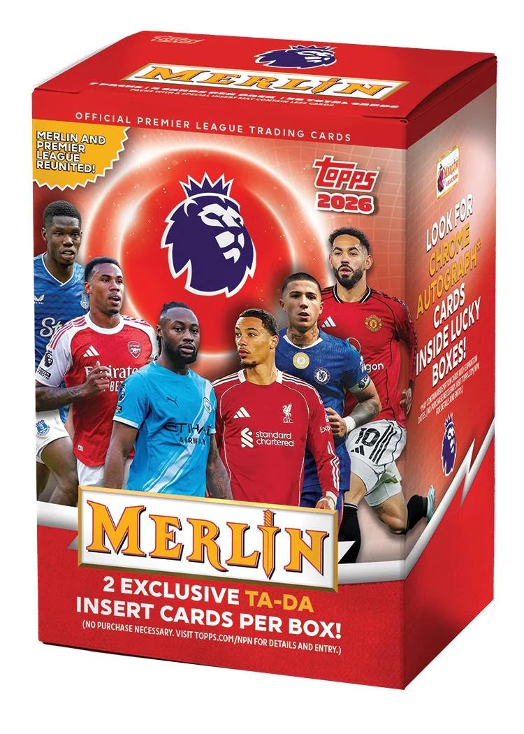 2025-26 Topps Merlin Premier League Soccer Blaster Box | Presell (Ships Sealed Only)