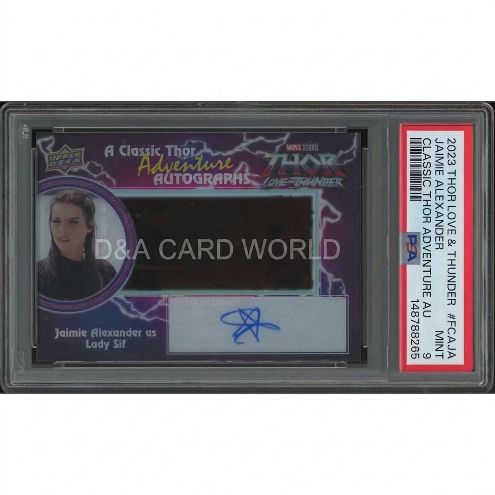 Jaimie Alexander Signed 2023 Upper Deck Thor Card | PSA 9 Mint