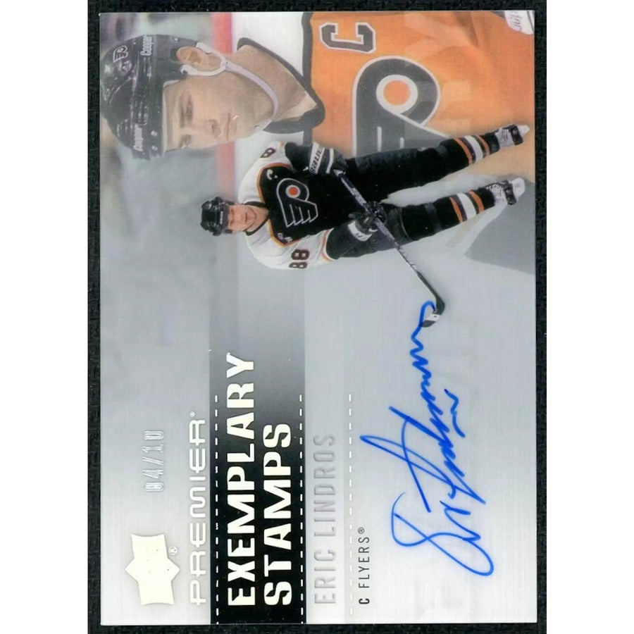 Eric Lindros Signed 2023-24 Upper Deck Premier Card | Exemplary Stamps Auto