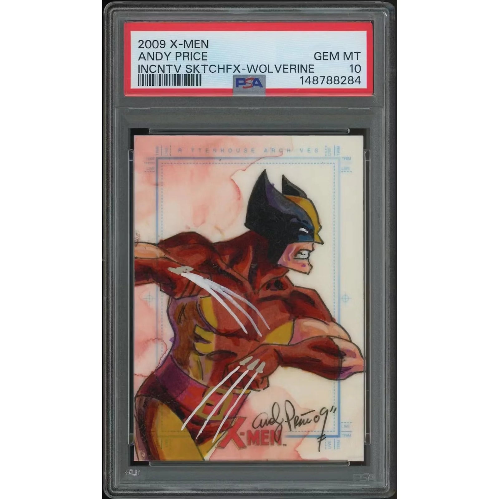 Andy Price Wolverine Sketch #1 Card | 2009 Rittenhouse X-Men Archives 1/1