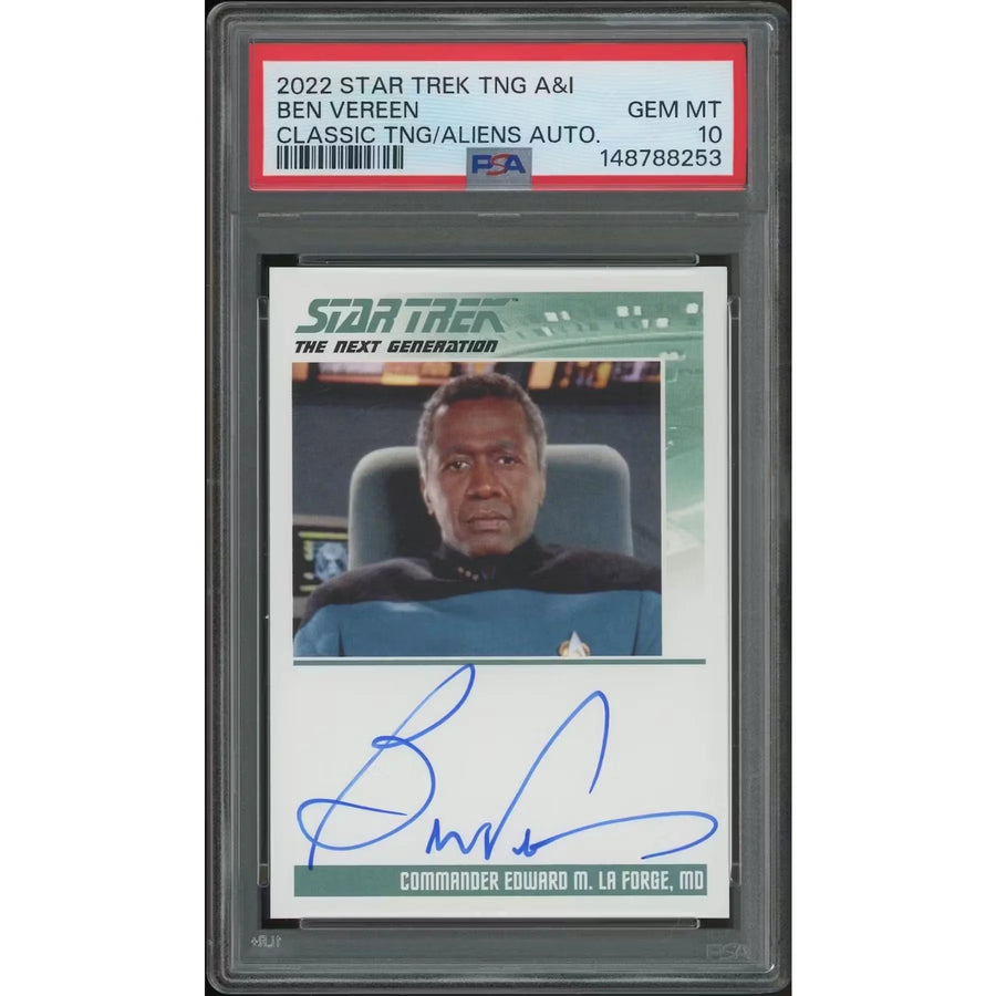 2022 Ben Vereen Signed Star Trek TNG Card | PSA 10 Gem Mint