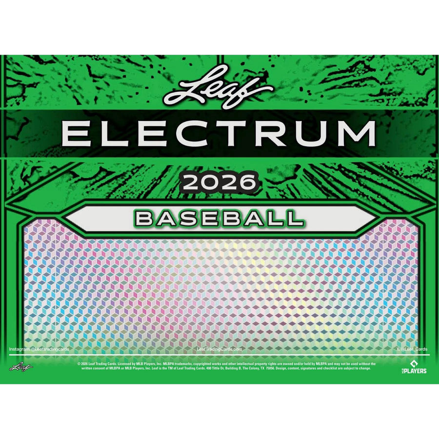 DRAFT - Presell 2026 Leaf Electrum Baseball Hobby Box (Presell) Releases Jun. 26th, 2026