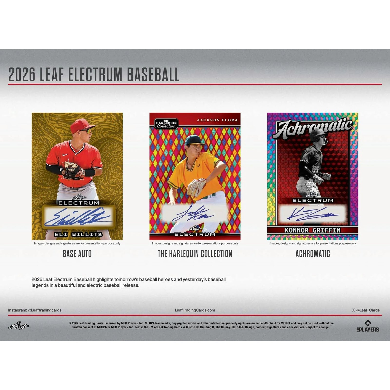 DRAFT - Presell 2026 Leaf Electrum Baseball Hobby Box (Presell) Releases Jun. 26th, 2026
