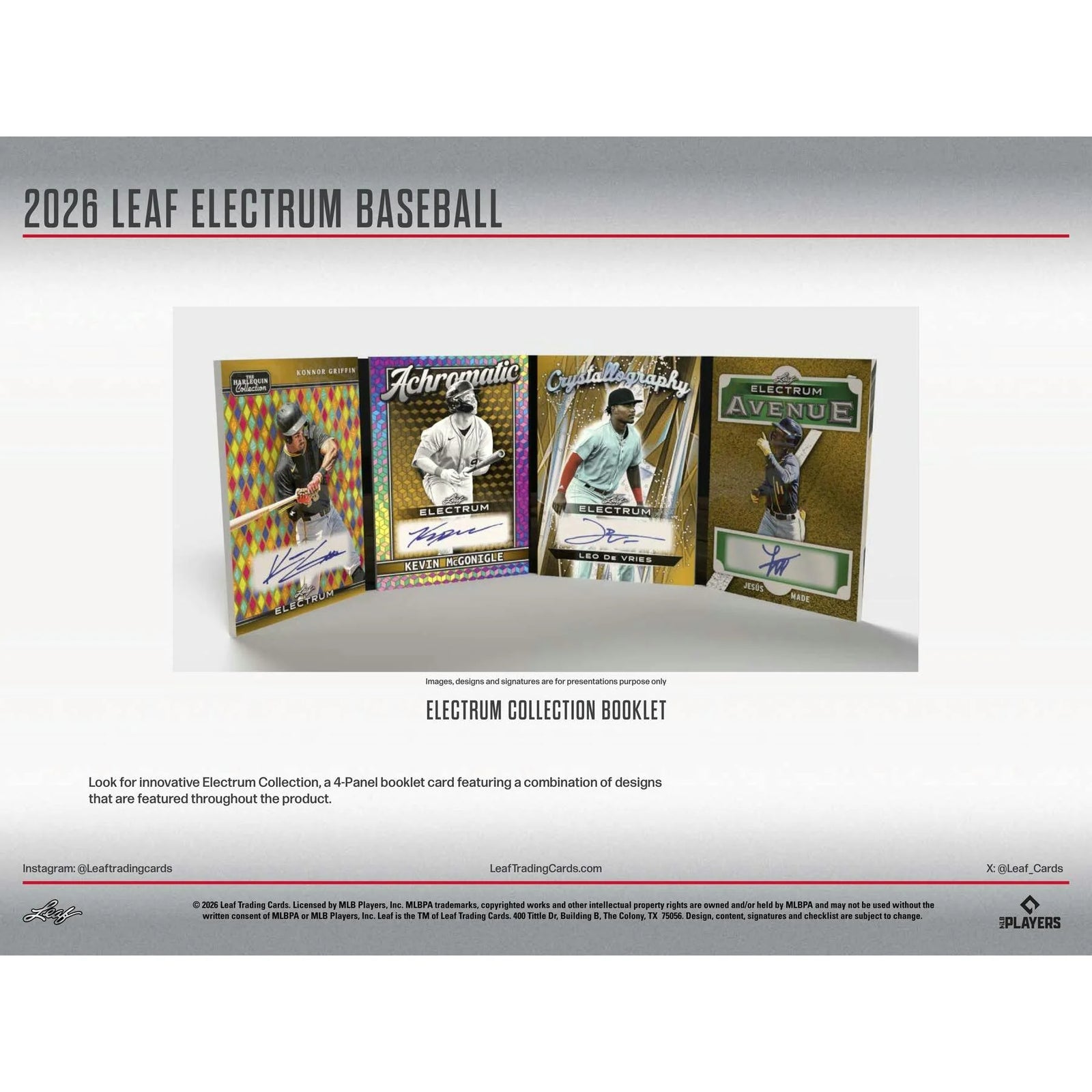 DRAFT - Presell 2026 Leaf Electrum Baseball Hobby 10-Box Case (Presell) Releases Jun. 26th, 2026