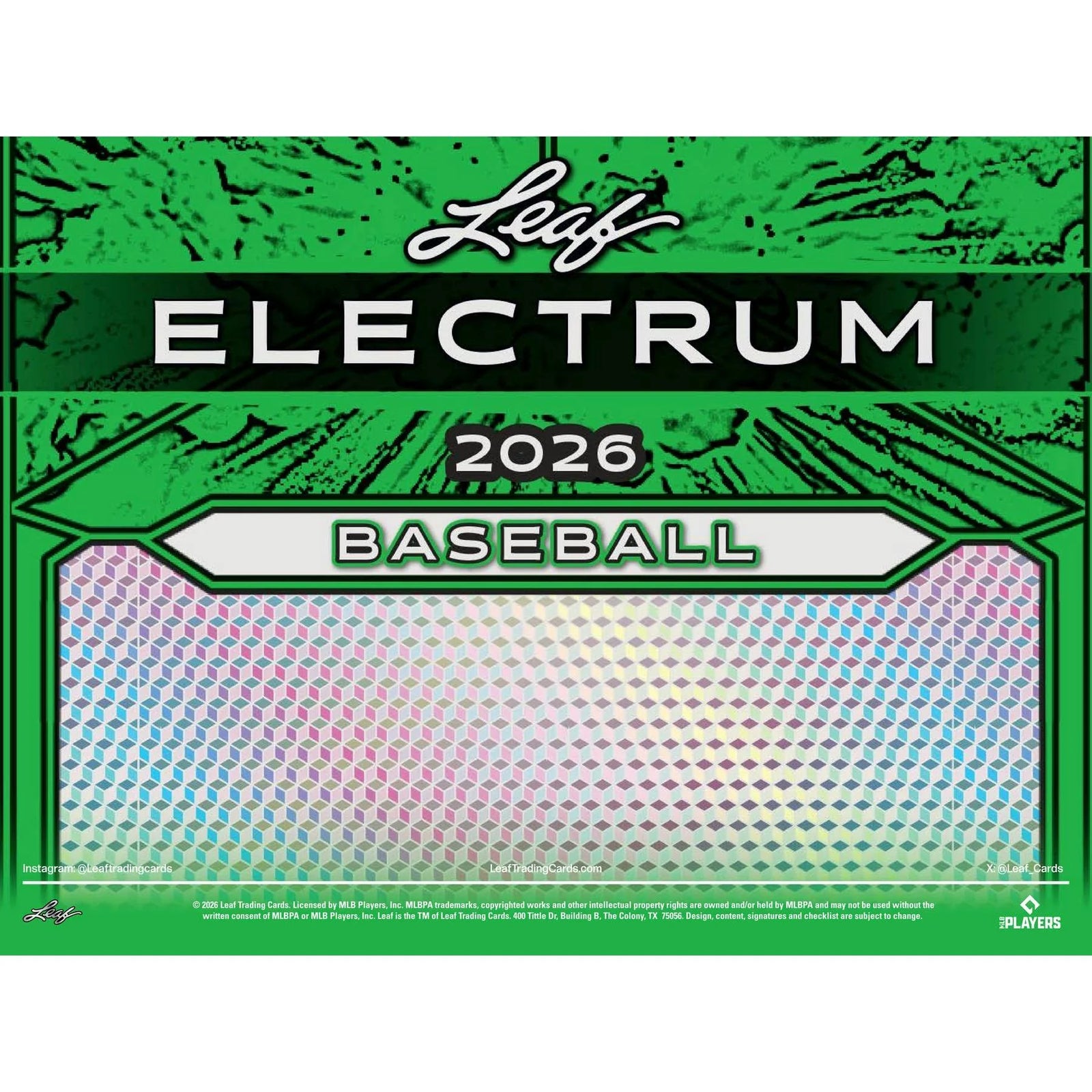 DRAFT - Presell 2026 Leaf Electrum Baseball Super Mega 6-Box Case (Presell) Releases Jun. 26th, 2026