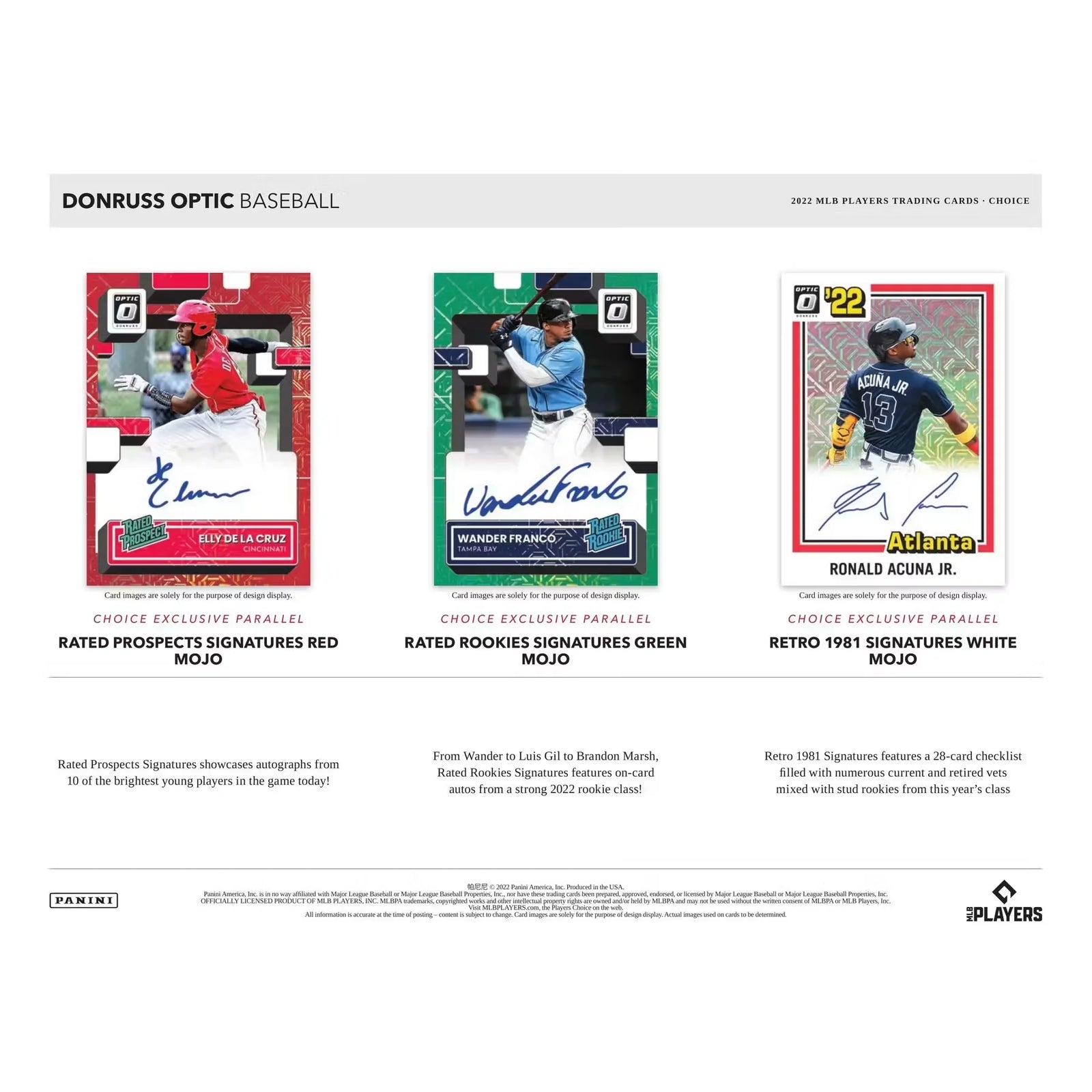 2022 Panini Donruss Optic Choice Baseball Hobby Box