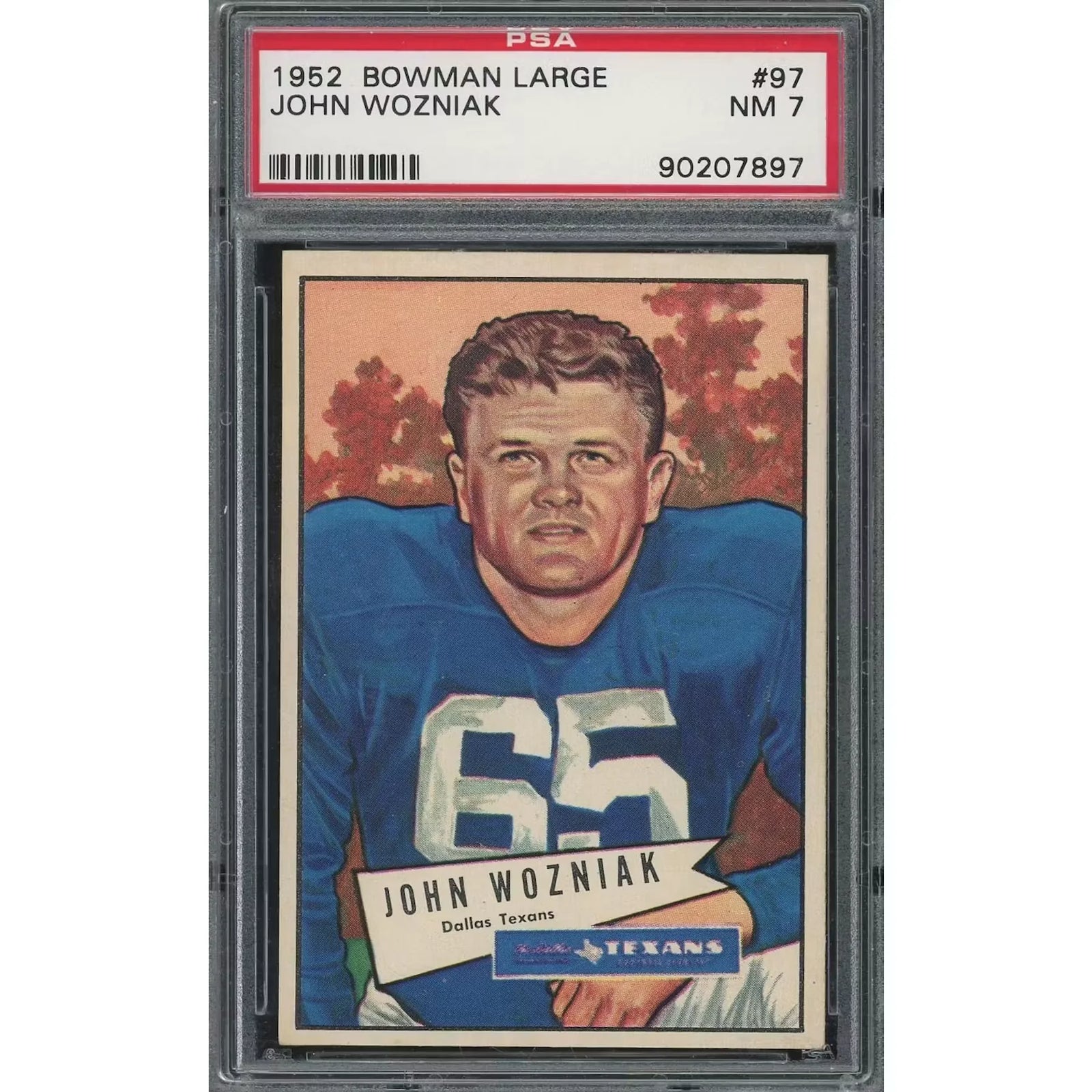 1952 Bowman Large #97 John Wozniak | PSA 7