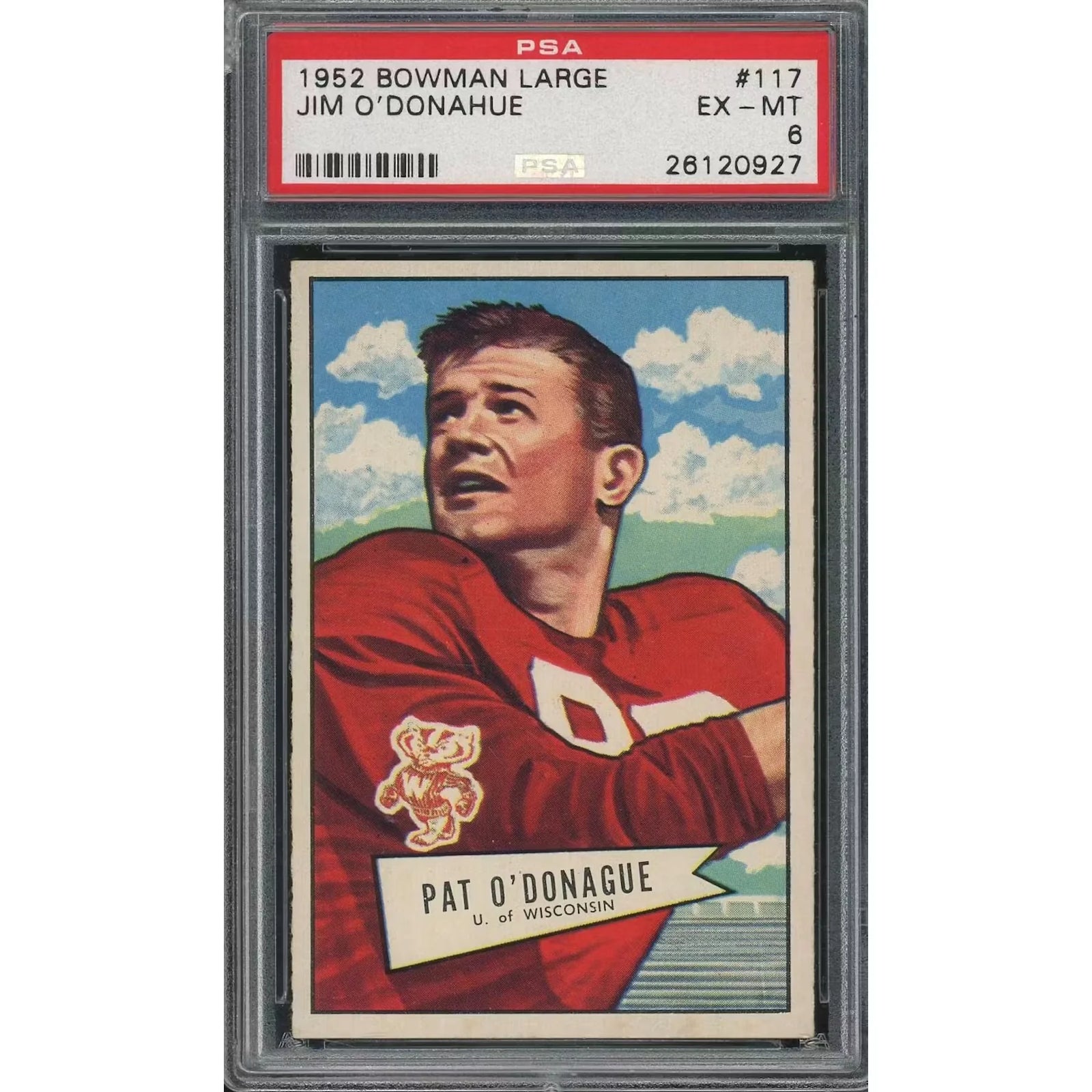 1952 Bowman Large #117 Jim O'Donahue | PSA 6