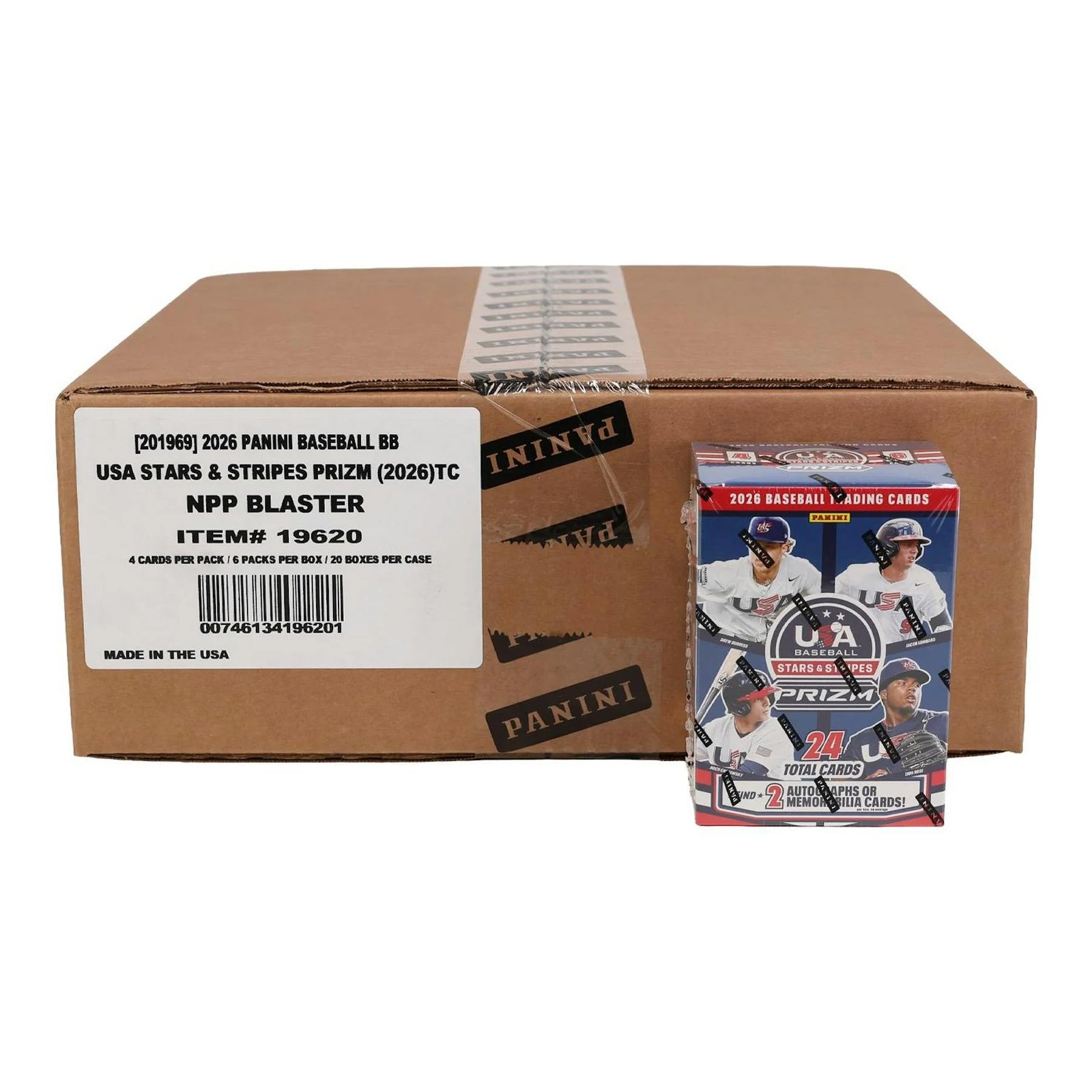 DRAFT - 2026 Panini USA Stars & Stripes Prizm Baseball Blaster 20-Box Case $579.95 Add to Cart