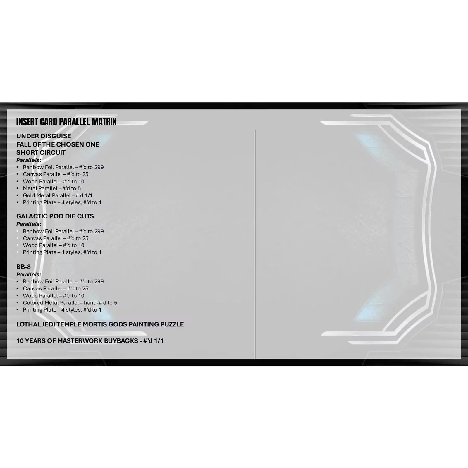 2025 Topps Star Wars Masterwork Hobby Mini Box (Ships Sealed Only)