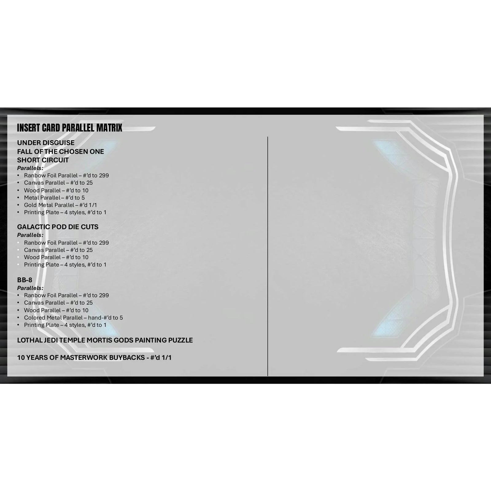 DRAFT - 2025 Topps Star Wars Masterwork Hobby Box | Presell