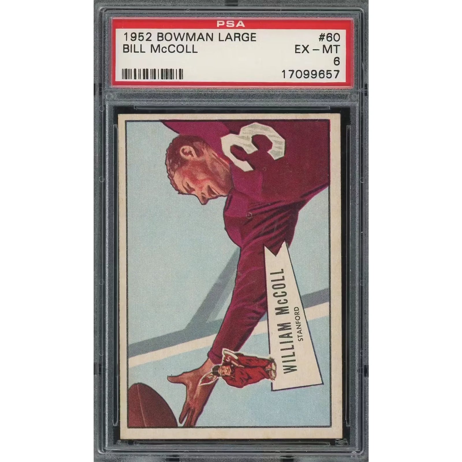 1952 Bowman Large #60 Bill McColl | PSA 6