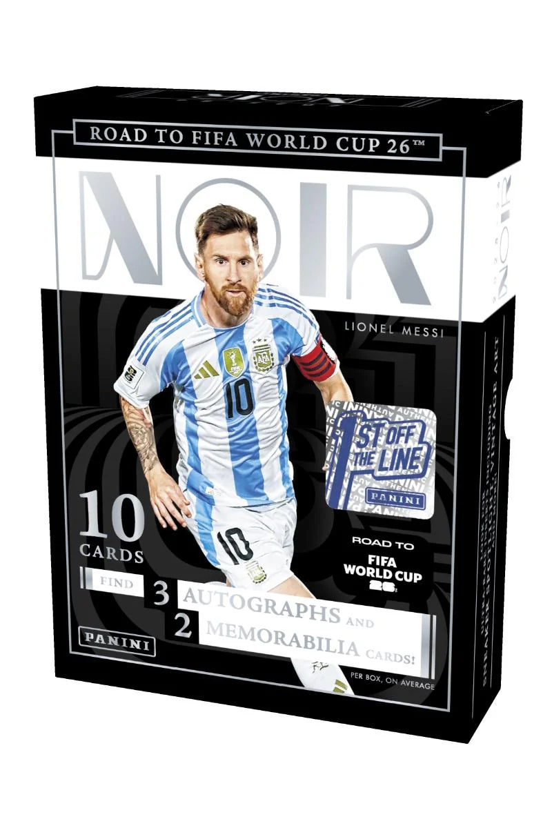 2025-26 Panini Noir Road to FIFA World Cup Soccer FOTL Hobby Box (Ships Sealed Only)