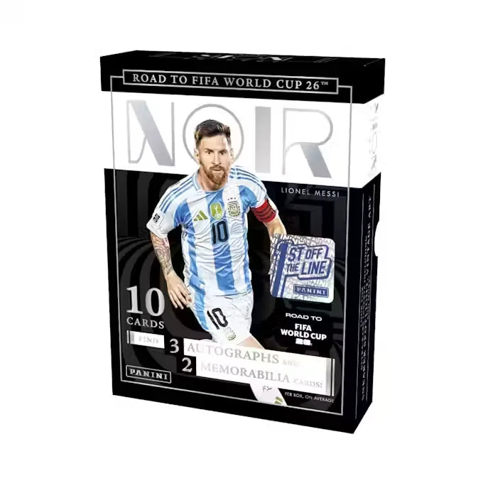 2025-26 Panini Noir Road to FIFA World Cup Soccer FOTL Hobby Box (Ships Sealed Only)