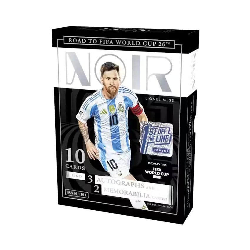 2025-26 Panini Noir Road to FIFA World Cup Soccer FOTL Hobby Box (Ships Sealed Only)
