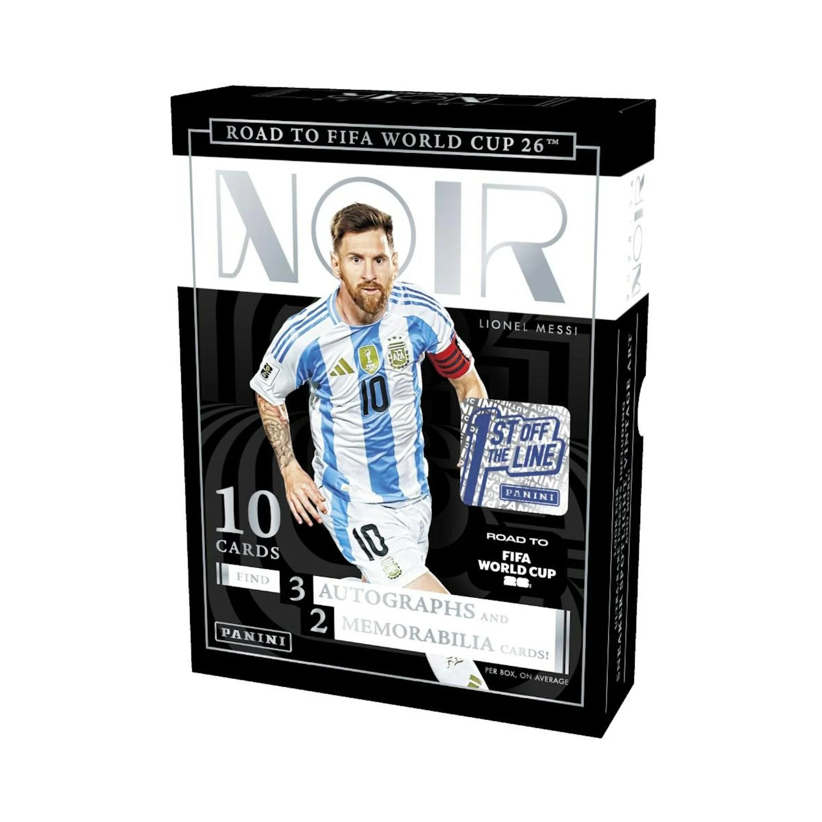 DRAFT - New 2025/26 Panini Noir Road to FIFA World Cup Soccer 1st Off The Line FOTL Hobby 3-Box Case