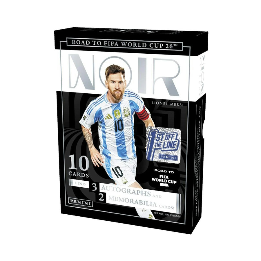 DRAFT - New 2025/26 Panini Noir Road to FIFA World Cup Soccer 1st Off The Line FOTL Hobby 3-Box Case