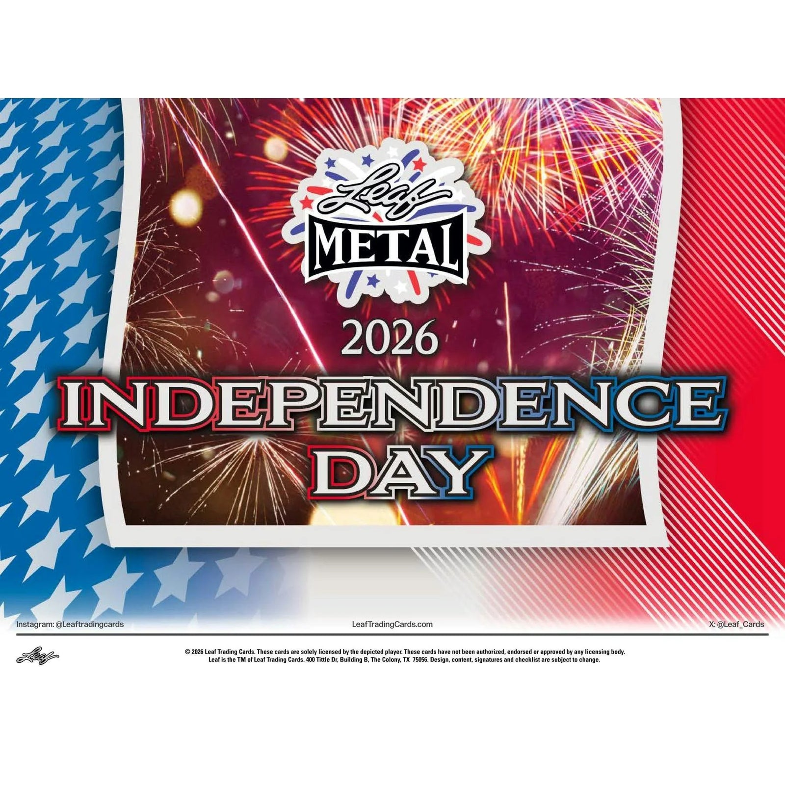 DRAFT - Presell 2026 Leaf Metal Independence Day Hobby 10-Box Case (Presell) Releases Jun. 19th, 2026