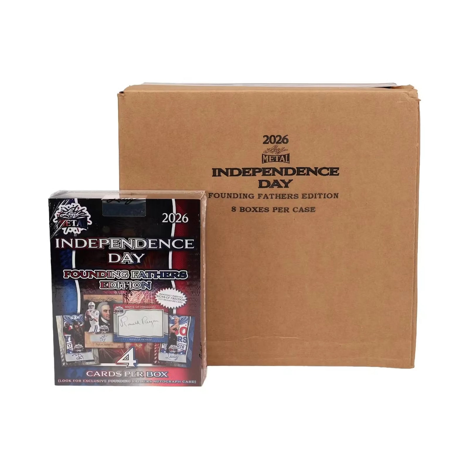 2026 Leaf Metal Independence Day Founding Fathers 8-Box Case (Ships Sealed Only)