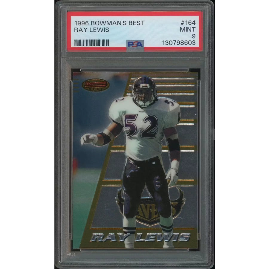 Ray Lewis 1996 Bowman's Best Football Rookie Card #164 | PSA 9 MINT