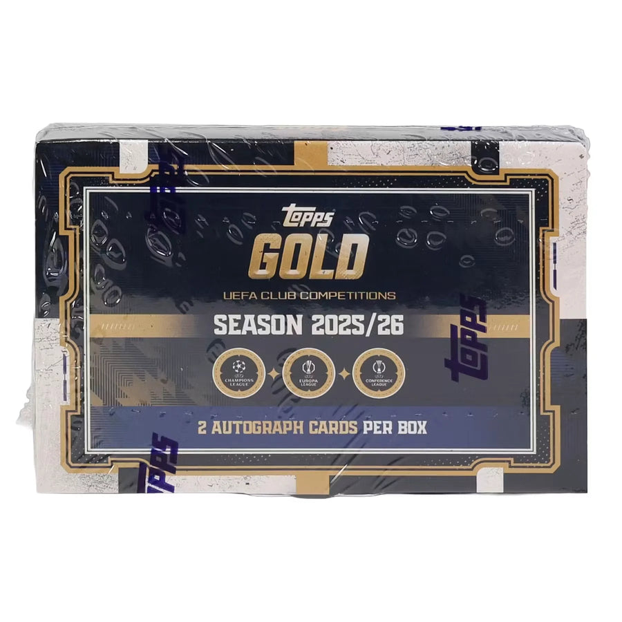 2025-26 Topps Gold UEFA Club Competitions Soccer Hobby Box (Ships Sealed Only)