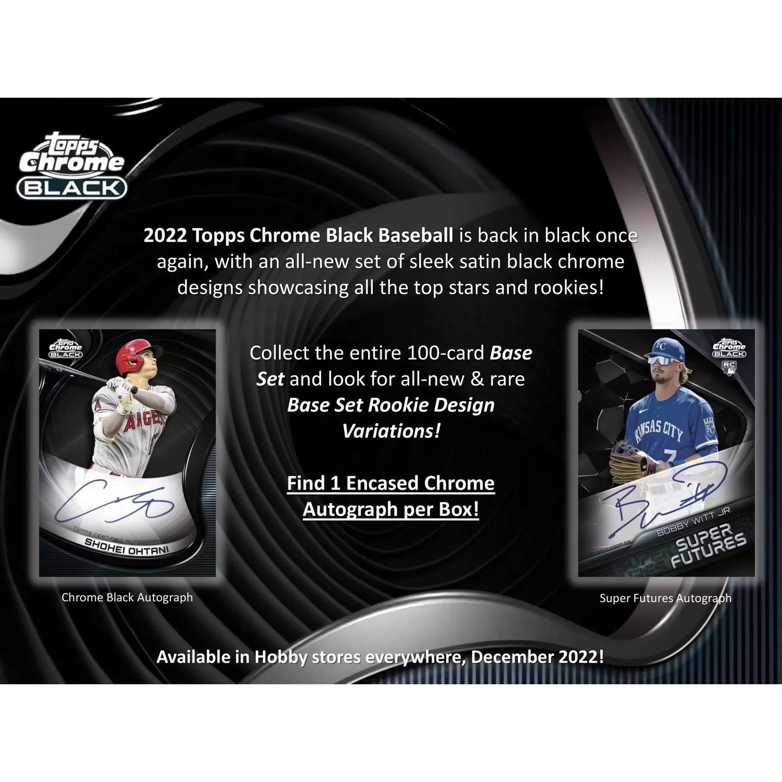 2022 Topps Chrome Black Baseball Hobby 12-Box Case (Ships Sealed Only) - D