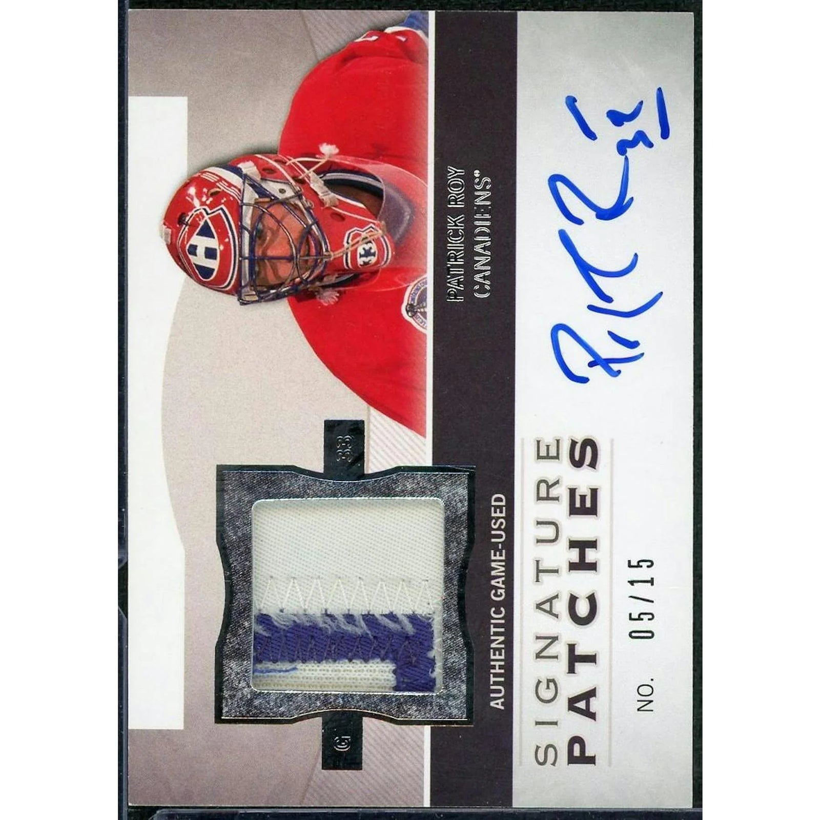 Patrick Roy Signed 2012-13 Upper Deck The Cup Card | Signature Patches/15