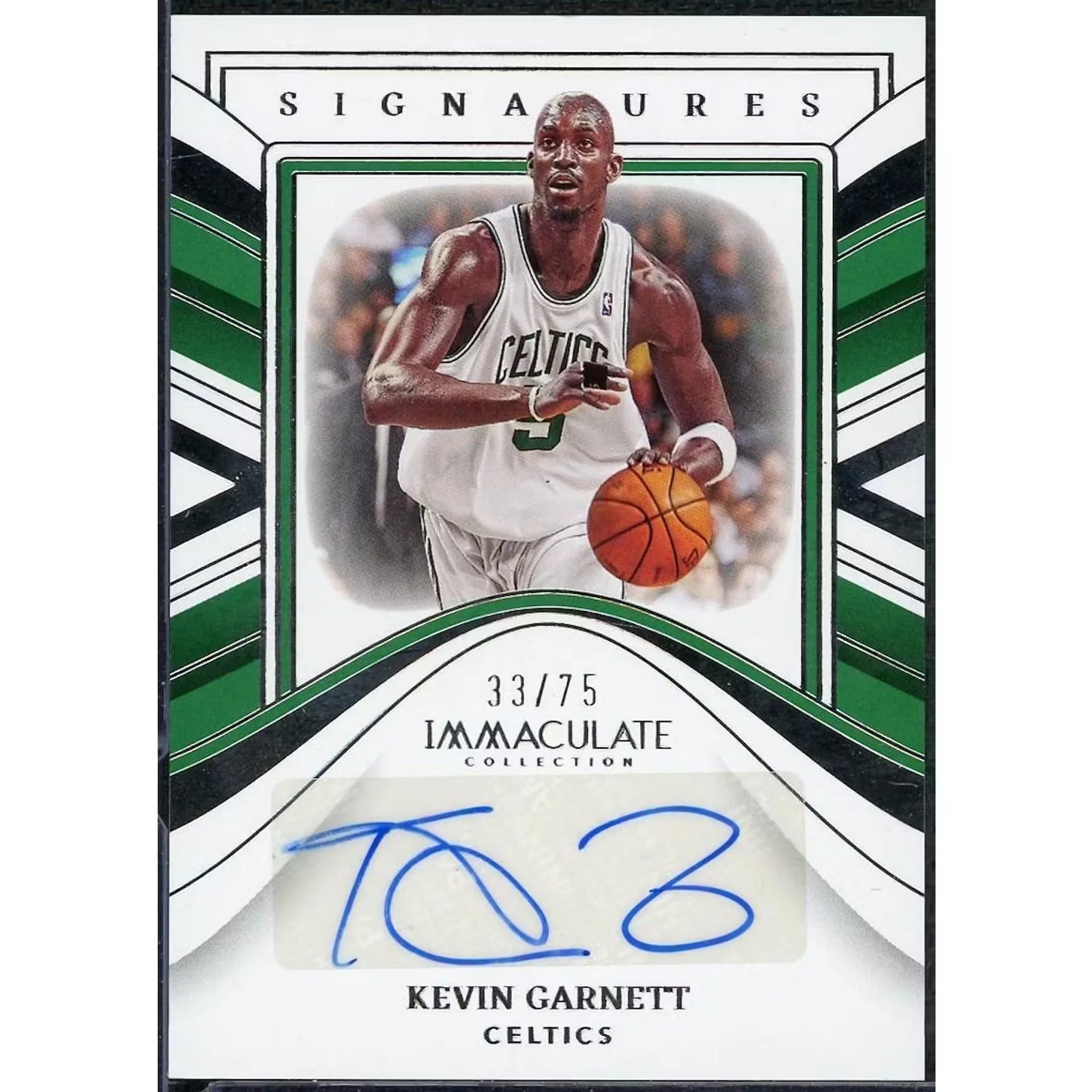 Kevin Garnett Signed 2022-23 Panini Immaculate Card |/75