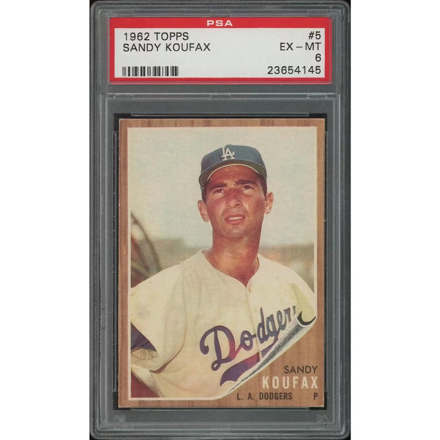 Sandy Koufax 1962 Topps Baseball #5 | PSA 6 EX-MT