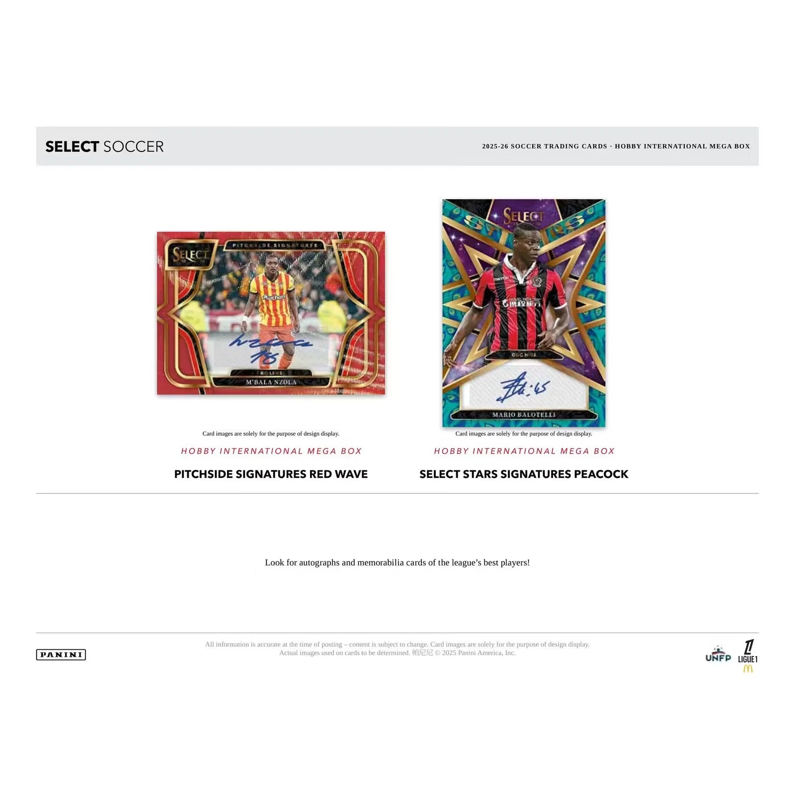2025-26 Panini Select Ligue 1 Soccer International Mega Hobby Box | Presell (Ships Sealed Only)