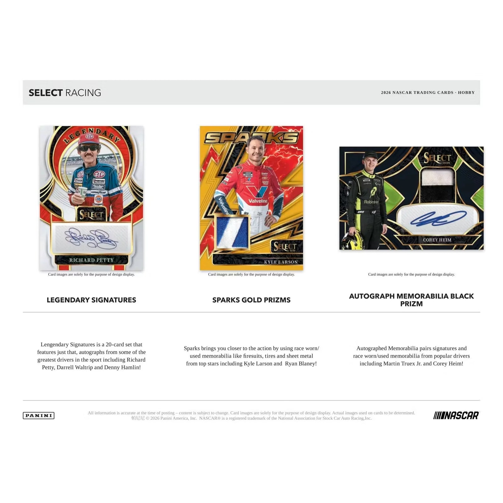 2026 Panini Select NASCAR Racing Hobby Box Presell