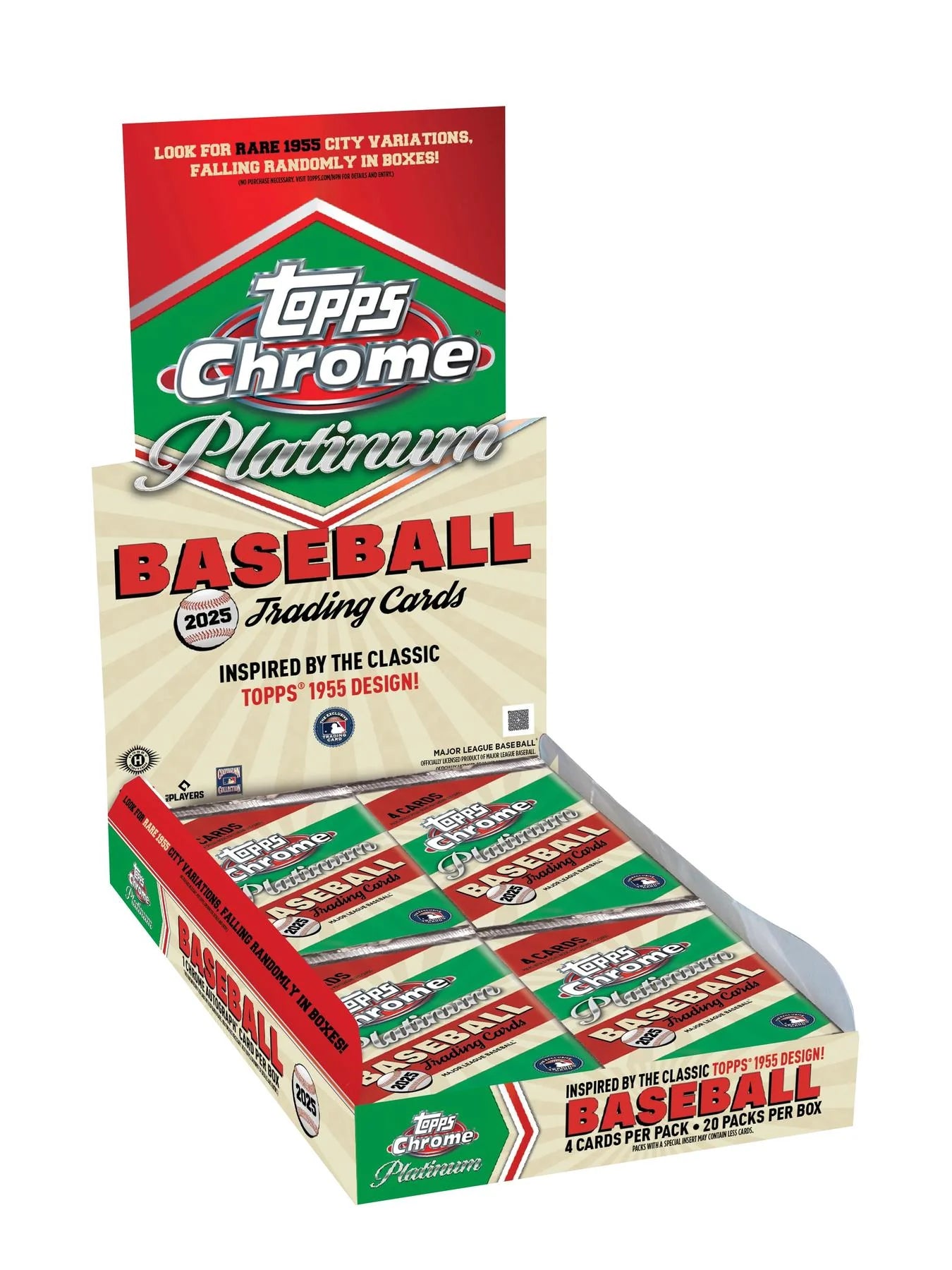 DRAFT - Presell 2025 Topps Chrome Platinum '55 Baseball Hobby 12-Box Case (Presell) Releases Jun. 5th, 2026