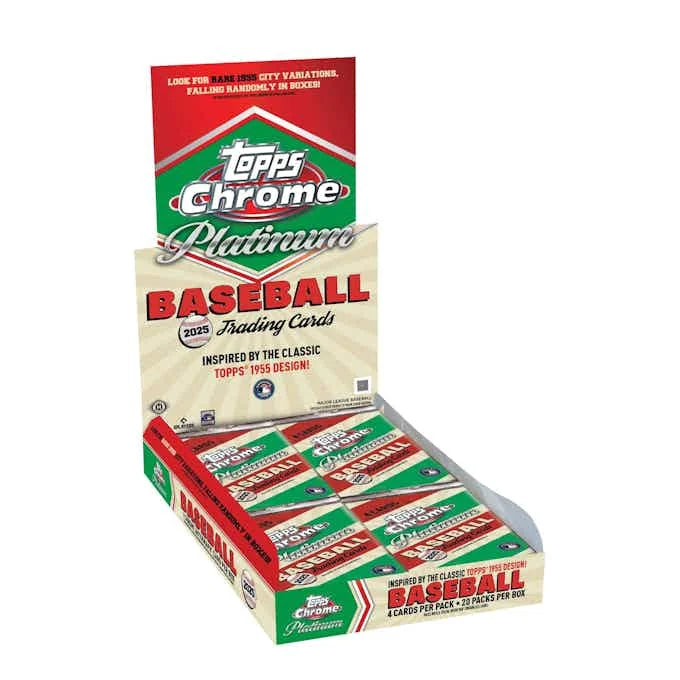 DRAFT - Presell 2025 Topps Chrome Platinum '55 Baseball Hobby 12-Box Case (Presell) Releases Jun. 5th, 2026